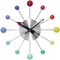 Infinity Instruments Orb Spoke -15in Round Wall Clock, Open Face Design, Metal Spokes with Rainbow Orbs 15353RB - alternate 1
